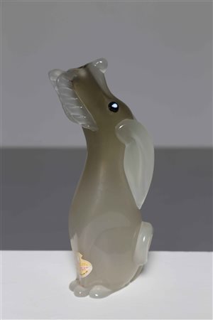 SEGUSO ARCHIMEDE (1909 - 1999) Per Bischopp. Bottiglia . Vetro di Murano. Cm...