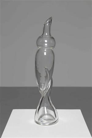 DE SANTILLANA LAURA Per E.O.S, Murano. Vaso con volto inciso. Vetro di...