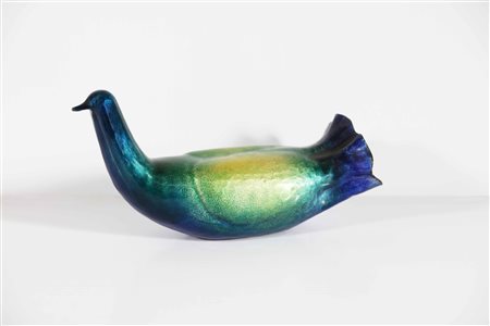 DE POLI PAOLO (1905 - 1996) Piccione. Rame smaltato. Cm 30,00. Dalla serie...