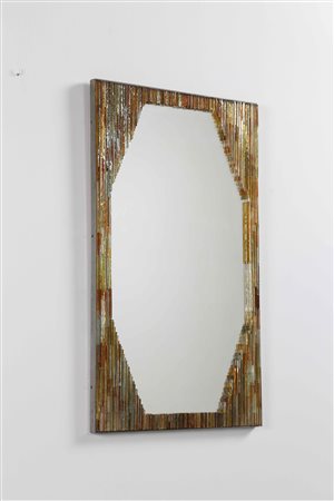 POLIARTE, VERONA Specchio. 1970. Metallo e vetro. Cm 46,00 x 76,00 x 3,00.