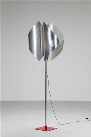 BURCHIELLARO LORENZO (n. 1933) Piantana. Alluminio e ferro. Cm 60,00 x 193,00...