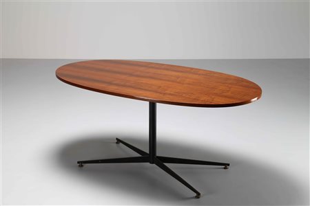 PONTI GIO' (1891 - 1979) Per Rima. Tavolo Bt 201. Legno di noce, ferro e...