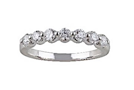 ANELLO IN ORO BIANCO CON DIAMANTI PER 0,55 CT - 434 LG