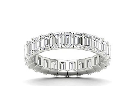 ANELLO IN ORO BIANCO CON DIAMANTI PER 4,0 CT - 472 LG