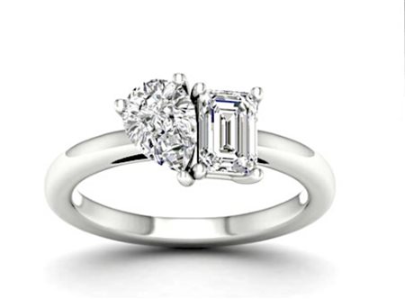 ANELLO IN ORO BIANCO 18K CON DIAMANTI PER 2,01 CT - 475 LG 18K