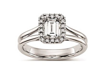 ANELLO IN ORO BIANCO CON DIAMANTI PER 0,31 CT - 422 LG
