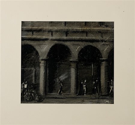 SIRONI MARIO (1885 - 1961) - TAVOLA ORIGINALE DELL'ILLUSTRAZIONE DELLA NOVELLA IL VIAGGIO DI ENZO GRAZZINI.