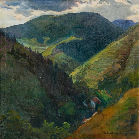HARLFINGER RICHARD (1873 - 1948) - PAESAGGIO MONTANO.