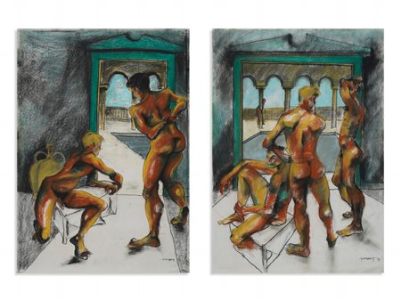 AUTORE NON IDENTIFICATO - LOTTO COMPOSTO DA N. 2 DISEGNI.