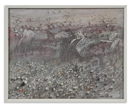 BANCHIERI GIUSEPPE (1927 - 1994) - FIGURE NEL PAESAGGIO.