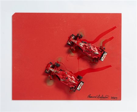 AUBERTIN BERNARD (1934 - 2015) - VOITURE BRULEE.
