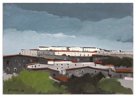 PUGLIESE ENOTRIO (1920 - 1989) - PAESAGGIO CALABRESE .