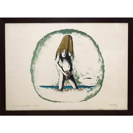 Sergio  Vacchi (Castenaso 1/04/1925 - Siena 14/01/2016)  - Nudo di donna