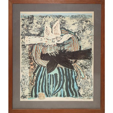 Shraga Weil (1918 - 2009)  - Colomba e corvo, 1965