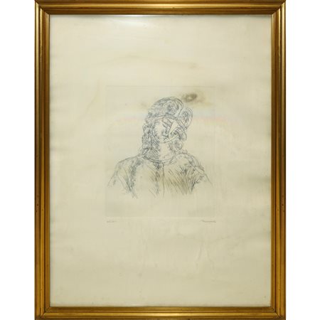 Giuseppe  Mazzullo (Graniti  1913 - Taormina 1988)  - Busto di donna
