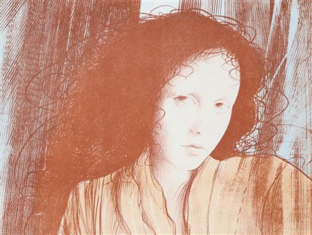 Riccardo Benvenuti (Lucca  1939 - Toscana 2018)  - Ritratto di donna, 1976
