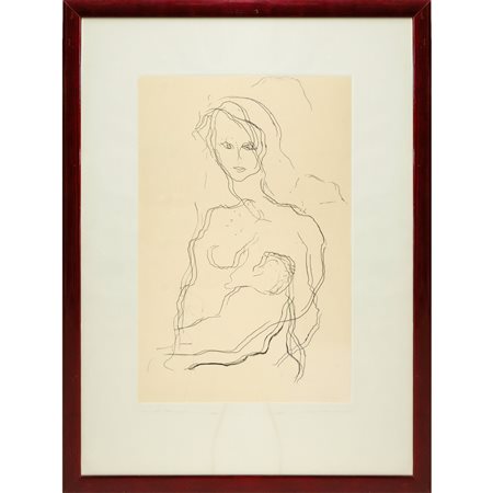 Ernesto Treccani (Milano 1920 - Milano 2009)  - Maternità, 20th secolo