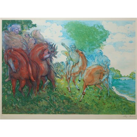 Aligi Sassu (Milano 17/07/1912 - Pollença 17/07/2000)  - Patroclo