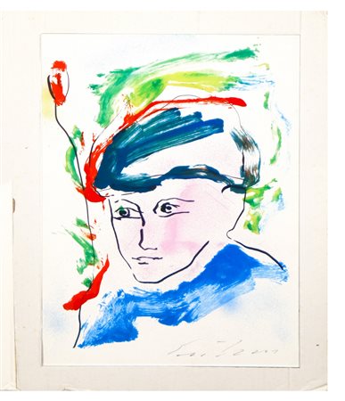 Ernesto Treccani (Milano 1920 - Milano 2009)  - Autoritratto, 1984
