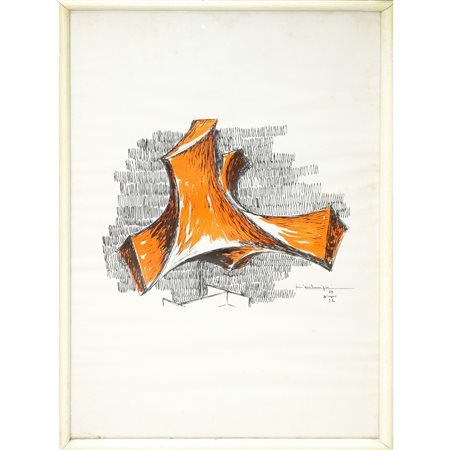 Senza titolo - Astratto arancione, 1972