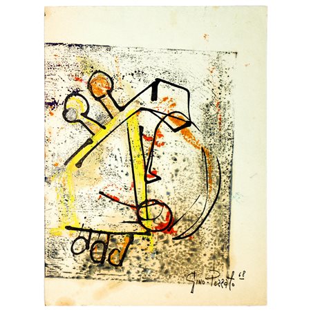 Gino Pezzato - Monotipo astratto, 1968