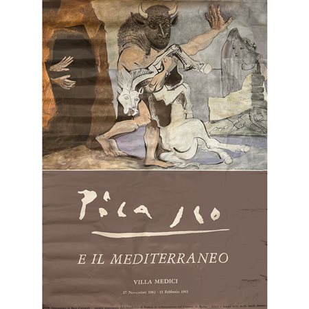 Locandina mostra Picasso e il Mediterraneo, 1982