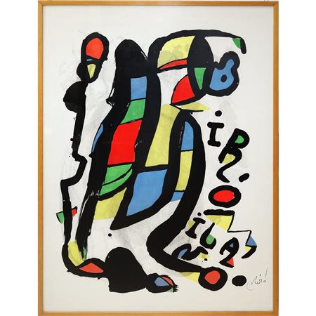 Grande poster vintage di Joan Mirò