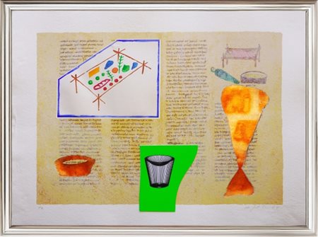 Mimmo Paladino, “Rabanus Maurus - De Universo”, 2003, Serigrafia, acquaforte...