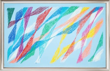 Piero Dorazio "Composizione Azzurra", 1989, Serigrafia su carta, Tiratura di...