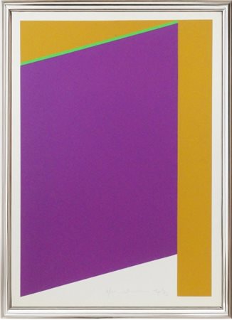 Hsiao Chin, “Composizione”, 1973, Serigrafia su carta, Edizione 2/100, cm 50...
