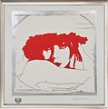 Giosetta Fioroni, “Doppio Liberty Rosso”, 2015, polimaterico a 12 colori e...