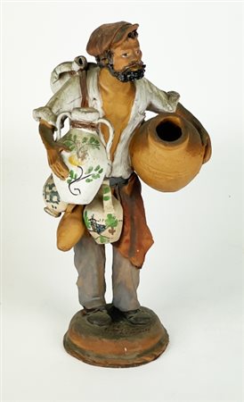 Scultura artistica in terracotta raffigurante un vasaio, seconda metà del 20°...