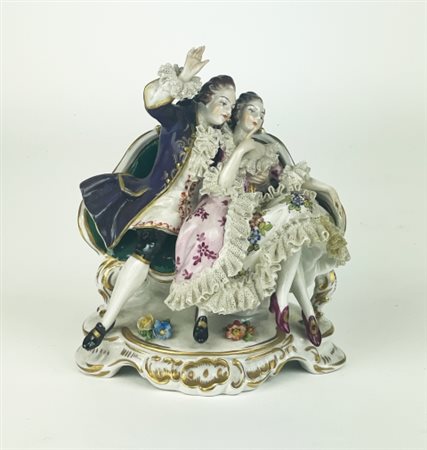 Splendida porcellana di Capodimonte, XX secolo. Splendida scultura in...