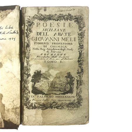Giovanni Meli (Palermo 1740 - Palermo 1815)  - Poesie siciliane - Tomo I, 1787