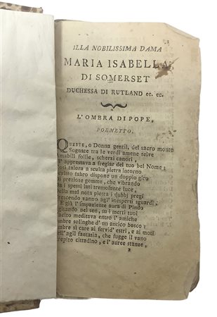 Lorenzo Pignotti (1739 - 1812)  - Raccolta di testi, FIne 18° secolo