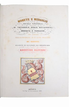 Agostino Olivieri (1758 - 1834)  - Monete e medaglie degli Spinola, 1860