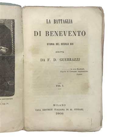 Francesco Domenico Guerrazzi (1804 - 1873)  - La battaglia di Benevento -4 volumi tascabili, 1868