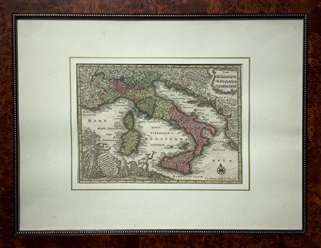 il Vecchio (1678 - 1756)  - Nova totius italiae cum adjacentibus Insulis, carta geografica, 1744