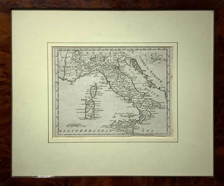 Italy, carta geografica, 1800 cc