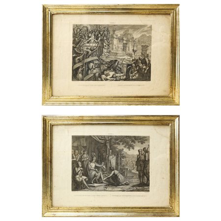 Domenico Marchetti - Tommaso De Vivo (1780 - 1844, 1790 - 1884)  - Coppia di incisioni, 19° secolo