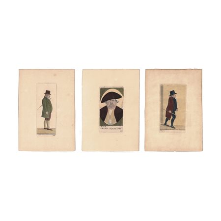 John  Kay (1742 - 1826)  - Tre stampe umoristiche a colori