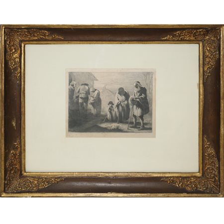 Jean-Jacques De Boissieu (1736 - 1810)  - Viellard Faisant l'aumône