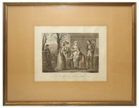 Incisione ''La dame du Village''
