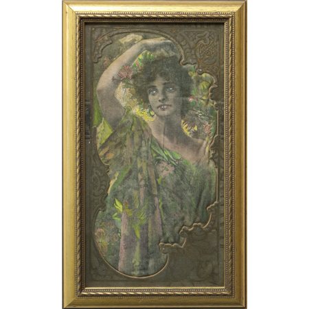 Stampa Art Nouveau - Dama, FIne 19° - Primi 20° secolo.