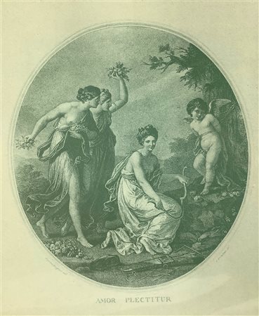 Flora e amor plectitur, coppia di incisioni