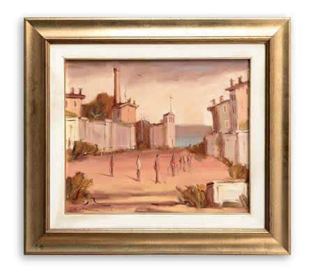 MARIO VERGANI (1938-2008) - Strada a lago, 1977