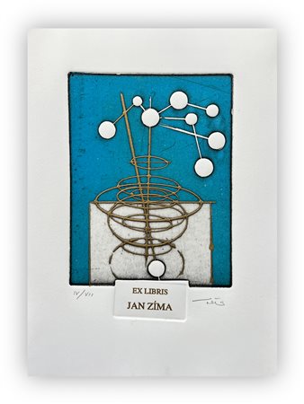 WALTER VALENTINI (1928-2022) - Ex libris Jan Zìma