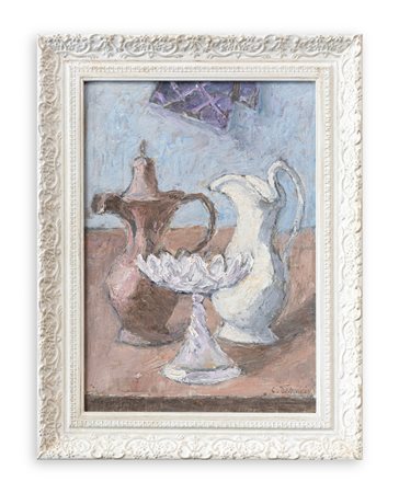 CRISTOFORO DE AMICIS (1902-1987) - N. morta con la brocca