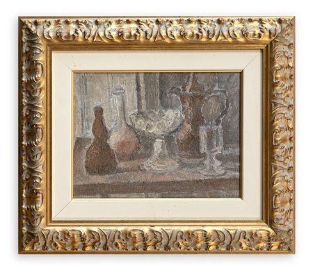 CRISTOFORO DE AMICIS (1902-1987) - N. morta col bricco, 1974