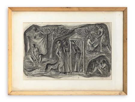 EROS PELLINI (1909-1993) - Studio per le opere di Misericordia